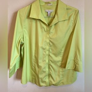 Chico’s No Iron Lime Green Top